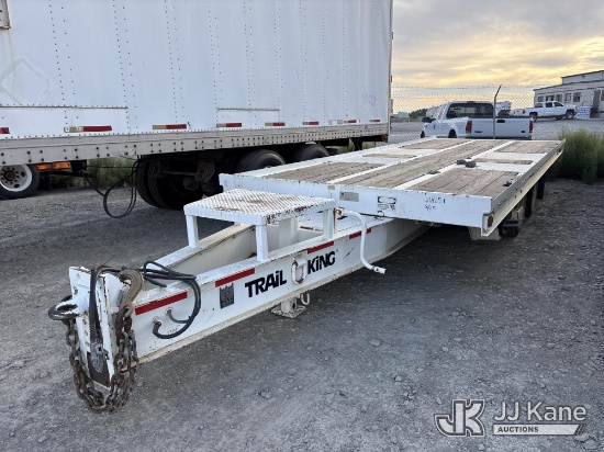 (Dixon, CA) 2004 Trail King TKT40LP-2400 20-Ton T/A Tilt Deck Tagalong Equipment Trailer, Deck Dimen