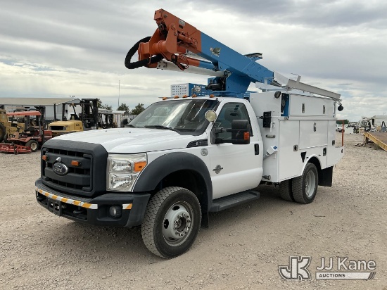 (Dixon, CA) Altec AT37G, Articulating & Telescopic Bucket Truck mounted behind cab on 2015 Ford F-55