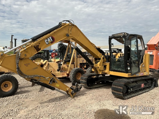 (Dixon, CA) 2022 Caterpillar 308CR Hydraulic Crawler Excavator Not Running)(Collision Issues-Wrecked