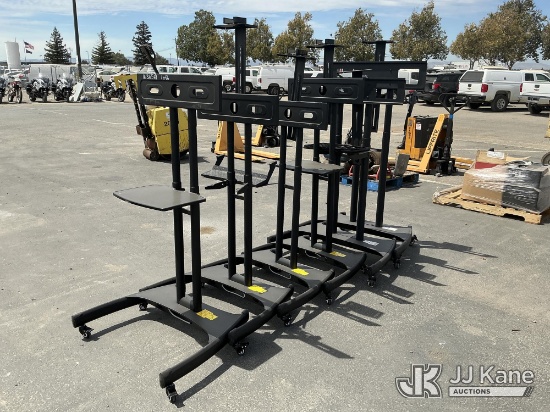 (Dixon, CA) (6) TV Stands (Used) NOTE: This unit is being sold AS IS/WHERE IS via Timed Auction and