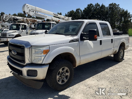(Villa Rica, GA) 2016 Ford F250 4x4 Crew-Cab Pickup Truck Not Running, Condition Unknown, Cracked Dr