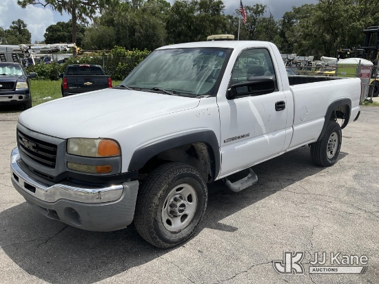 (Ocala, FL) 2006 GMC Sierra 2500HD Pickup Truck Not Running, Condition Unknown) (Dash Warning Indica