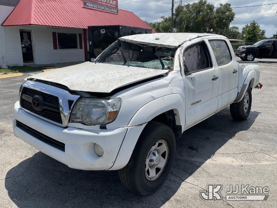 (Ocala, FL) 2011 Toyota Tacoma PreRunner Double Cab Pickup Truck Wrecked, Not Running, Condition Unk
