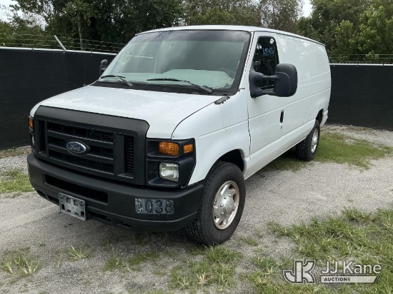 (Tampa, FL) 2012 Ford E250 Cargo Van, Hillsborough County School Board Unit Runs & Moves) (Dash Warn