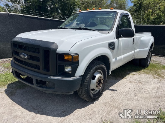 (Tampa, FL) 2008 Ford F350 Dual Wheel Pickup Truck, State of Florida Unit Runs & Moves) (FL Resident