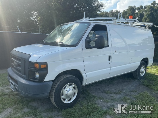 (Tampa, FL) 2014 Ford E150 Cargo Van Runs & Moves) (Dash Warning Indicators On, Dash Camera Not Incl