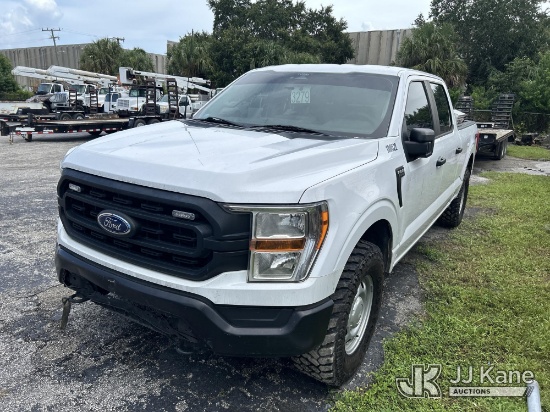 (West Palm Beach, FL) 2022 Ford F150 4x4 Crew-Cab Pickup Truck Seller States: FLOOD DAMAGE, Salt Wat