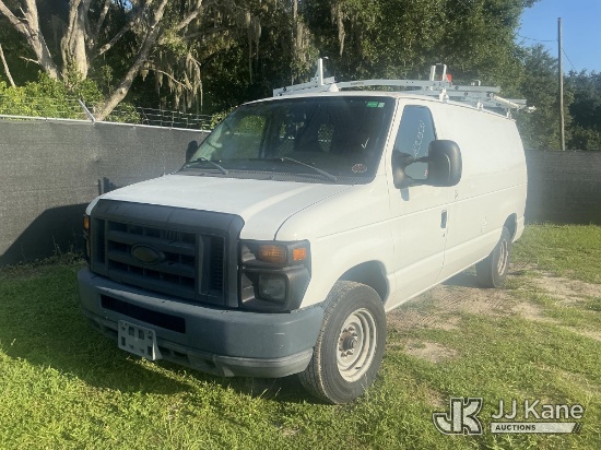 (Tampa, FL) 2014 Ford Econoline E-150 Cargo Van Runs & Moves) (Dash Warning Indicators On, Engine Pe