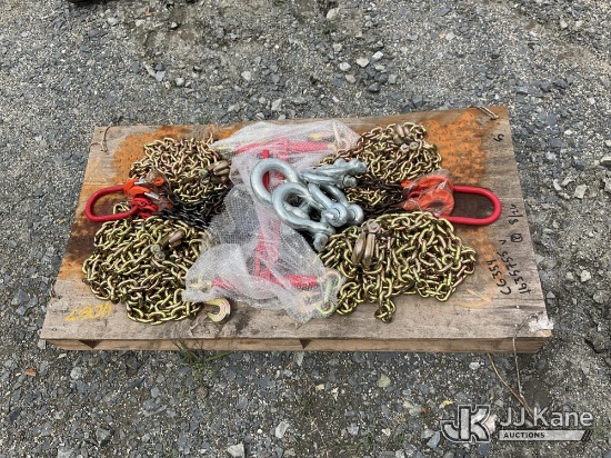(China Grove, NC) (2) 5/16 x 20 Grade 80 Chain (2) 3/8 x 20 Grade 80 Chain (1) 5400 # Ratchet Binder