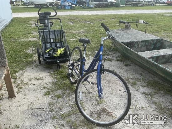 (Tampa, FL) (2) Exercise Bikes (1) Trac 700 7-Speed Bicycle (1) Allen 2 Child Bicycle Trailer/Stroll