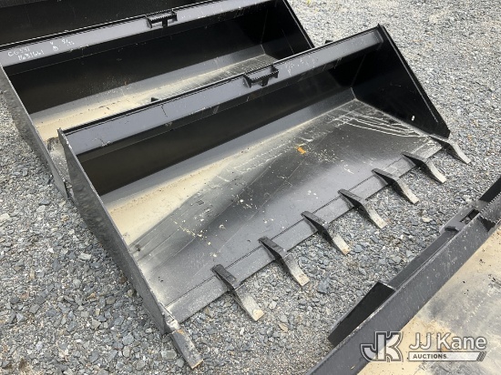(China Grove, NC) 80 In Skid Steer Bucket w/Teeth (New/Unused) NOTE: This unit is being sold AS IS/W