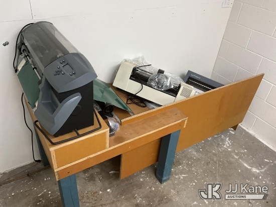 (Louisville, KY) (3) Sign Printers & Stand NOTE: This unit is being sold AS IS/WHERE IS via Timed Au