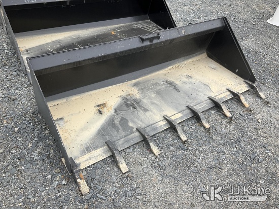 (China Grove, NC) 84 In Skid Steer Bucket w/Teeth (New/Unused) NOTE: This unit is being sold AS IS/W