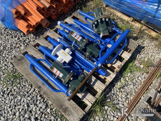 (Villa Rica, GA) (1) Pallet of Utility Pole Handling Tools. Pole Tongs / Pole Lifting & Setting Tool