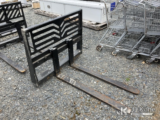 (China Grove, NC) 48 In Skid Steer Forks NOTE: This unit is being sold AS IS/WHERE IS via Timed Auct