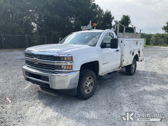 (Villa Rica, GA) 2016 Chevrolet Silverado 2500HD 4x4 Enclosed Service Truck Runs & Moves