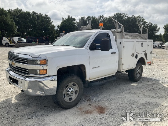 (Villa Rica, GA) 2016 Chevrolet Silverado 2500HD 4x4 Enclosed Service Truck Runs & Moves