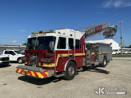 (Ocala, FL) Sutphen Custom 70 ft. Mini Tower, Telescopic Non-Insulated Ladder Lift mounted behind ca