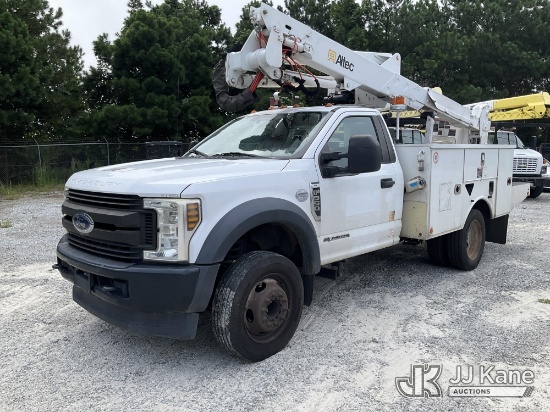 (Villa Rica, GA) Altec AT37G, Articulating & Telescopic Bucket Truck mounted behind cab on 2019 Ford