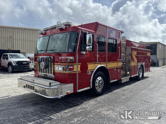 (West Palm Beach, FL) 2013 Sutphen Shield Pumper Fire Truck Runs & Moves) (FL Residents Purchasing T