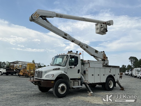 (China Grove, NC) Altec AA755L, Articulating Material Handling Bucket Truck rear mounted on 2013 Fre