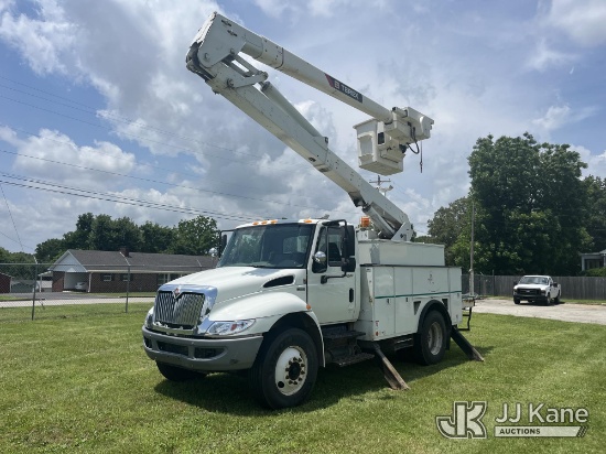 (Trenton, TN) HiRanger HR46-M, Over-Center Material Handling Bucket Truck rear mounted on 2014 Inter