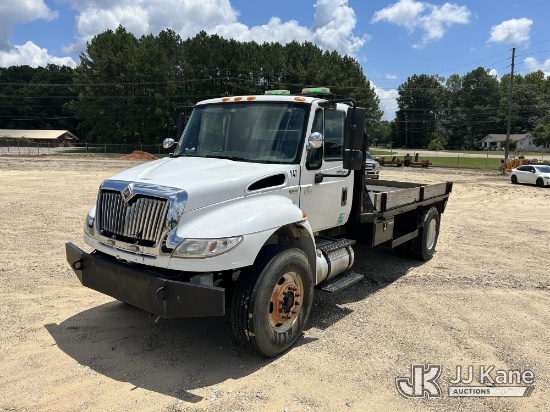 (Laurel, MS) 2013 International DuraStar 4400 Flatbed Truck, COOP Owned & Maintained Runs & Moves) (