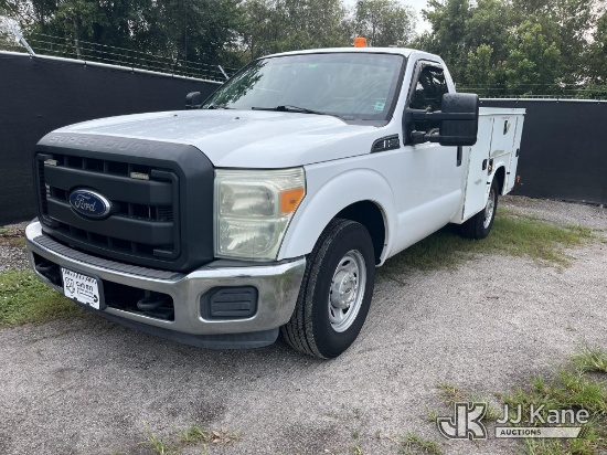 (Tampa, FL) 2015 Ford F250 Service Truck Runs & Moves) (Backup Camera Not Included) (FL Residents Pu