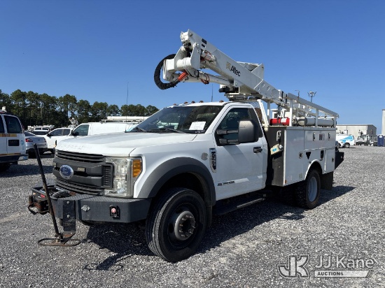 (Hammond, LA) Altec AT37G, Articulating & Telescopic Bucket mounted behind cab on 2017 Ford F-550 Re