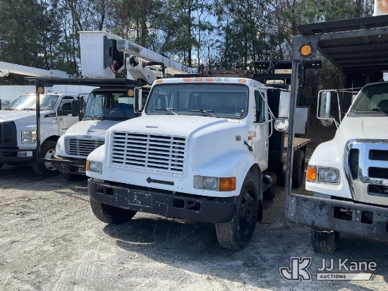 (Chester, VA) 1999 International 4700 Flatbed/Attenuator Truck No Key, Not Running, Condition Unknow