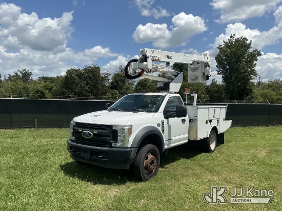 (Tampa, FL) Altec AT37G, Articulating & Telescopic Bucket Truck mounted behind cab on 2019 Ford F550