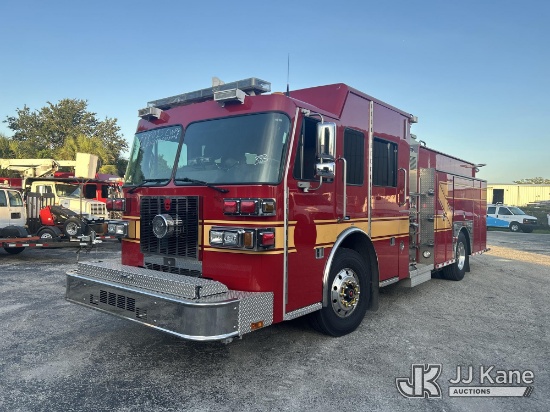 (West Palm Beach, FL) 2013 Sutphen Shield Pumper Fire Truck Runs & Moves)(FL Residents Purchasing Ti