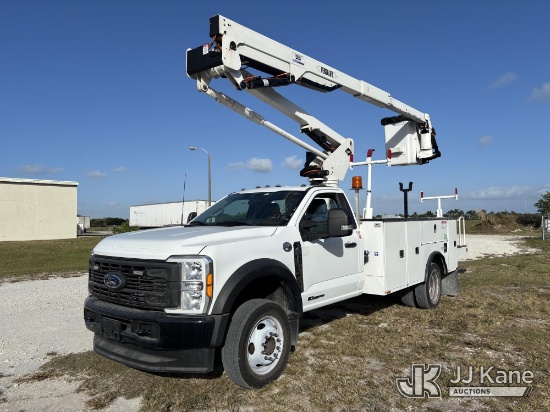 (Westlake, FL) Versalift SST40EIH-02, Articulating & Telescopic Bucket Truck mounted behind cab on 2