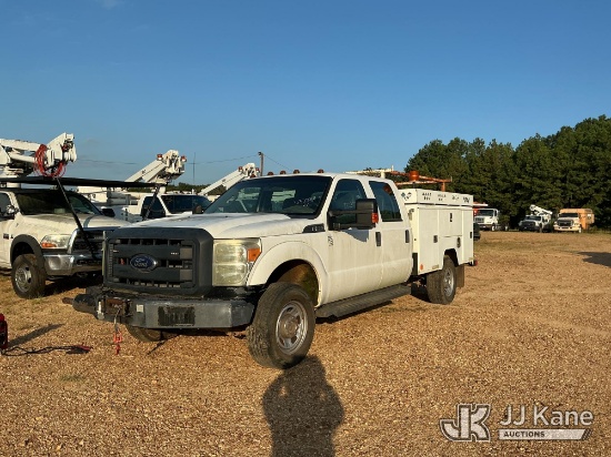 (Byram, MS) 2014 Ford F-350 SD Crew-Cab Service Truck Not Running, Condition Unknown) (Starter Syste