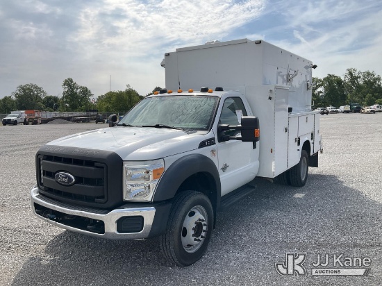 (Verona, KY) 2012 Ford F550 4x4 Enclosed High-Top Service Truck Duke Unit) (Runs & Moves