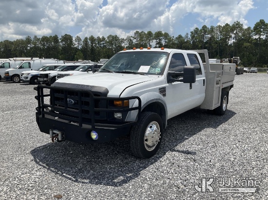(Hammond, LA) 2008 Ford F550 4x4 Extended-Cab Flatbed/Service Truck Runs & Moves) (Interior Defects/