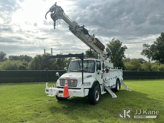 (Tampa, FL) Altec DM47B-TR, Digger Derrick rear mounted on 2018 Freightliner M2 106 Medium Duty Util