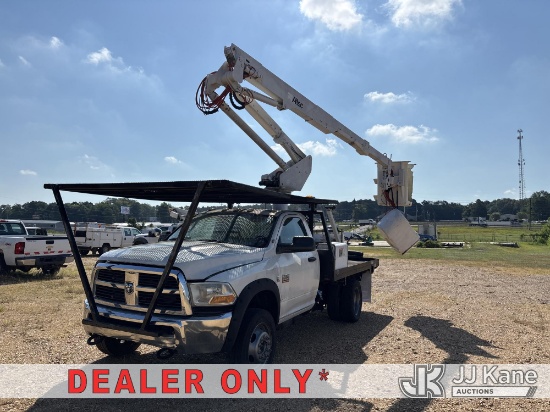 (Byram, MS) Altec AT37G, Articulating & Telescopic Bucket Truck mounted behind cab on 2012 Dodge RAM
