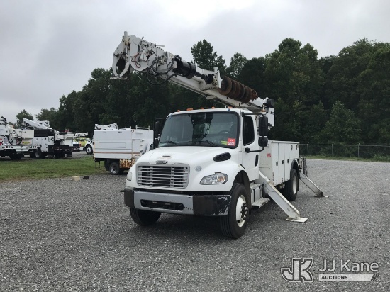 (Mount Airy, NC) Altec DC47-TR, Digger Derrick rear mounted on 2019 Freightliner M2 106 Utility Truc