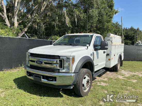 (Tampa, FL) 2019 Ford F-550 URD/Flatbed Truck Runs & Moves) (Radio & Dash Camera Not Included
