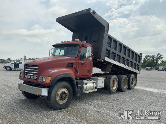 (Verona, KY) 2003 Mack CV713 Granite T/A Dump Truck Runs, Moves & Dump Operates) (Dash Cluster Inope