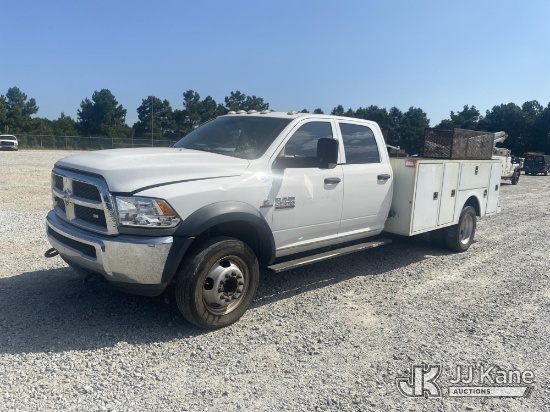 (Villa Rica, GA) 2018 RAM 4500 Crew Cab LWB Service Truck Runs & Moves) (Won't Stay Running Without
