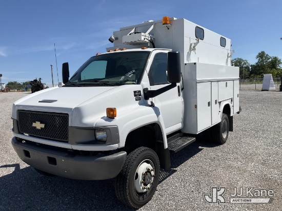 (Hammond, LA) 2008 Chevrolet C5C042 Air Compressor/Enclosed Utility Truck Runs & Moves) (Engine Won'