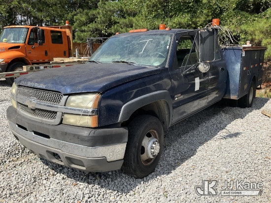 (Villa Rica, GA) 2004 Chevrolet Silverado 3500 Crew-Cab Service Truck Not Running, Condition Unknown