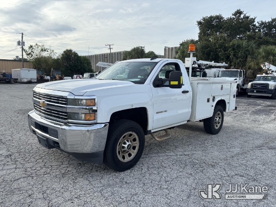 (West Palm Beach, FL) 2015 Chevrolet Silverado 3500HD Service Truck Runs & Moves) (FL Residents Purc