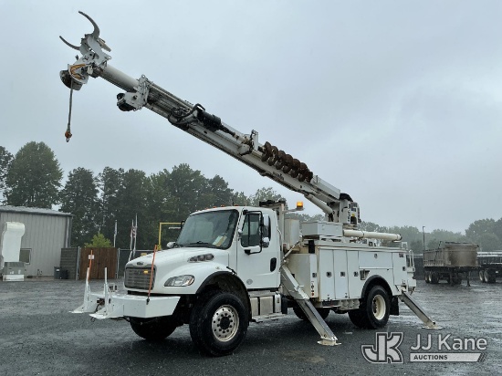 (China Grove, NC) Altec DM47-BR, Digger Derrick rear mounted on 2018 Freightliner M2 106 Utility Tru