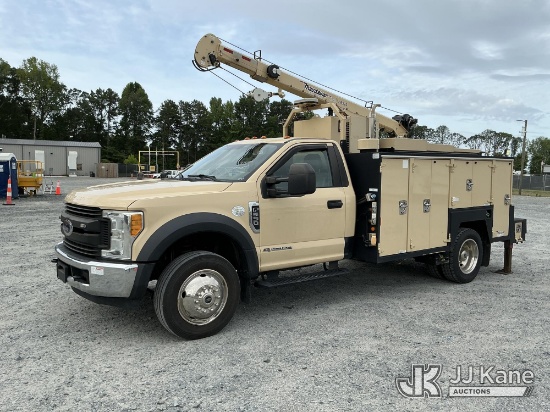 (China Grove, NC) 2017 Ford F550 Mechanics Service Truck Runs, Moves & Material Crane Operates) (Ind