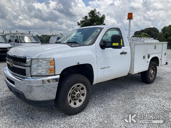 (Villa Rica, GA) 2014 Chevrolet Silverado 3500HD Service Truck Runs & Moves) (Dash Warning Indicator