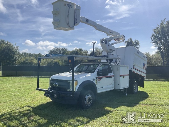 (Tampa, FL) Altec AT37G, Articulating & Telescopic Bucket mounted behind cab on 2017 Ford F-550 Chip