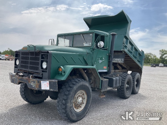 (Verona, KY) 1986 AM General 6x6 T/A Dump Truck Runs, Moves & Dump Operates) (Exterior Defects - See